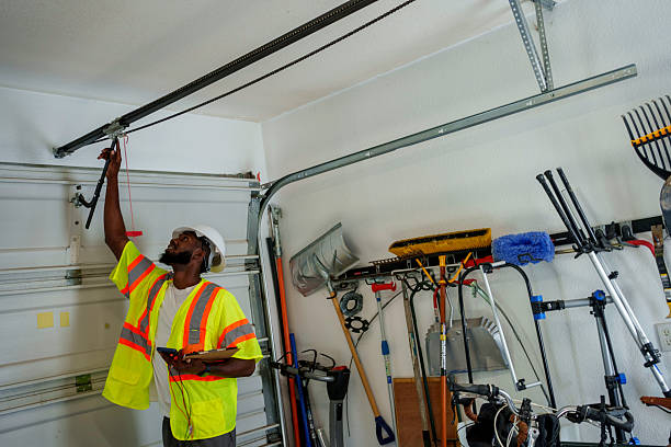 Professional Garage Door Panel Replacement technician working in Rockdale, IL
